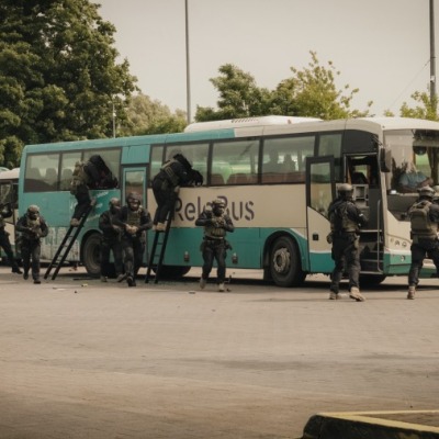 Ćwiczenia antyterrorystyczne na Dworcu Autobusowym ReloBus w Toruniu
